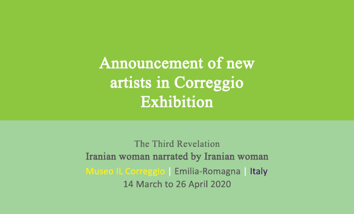 Announcement of new artists in Correggio Exhibition
